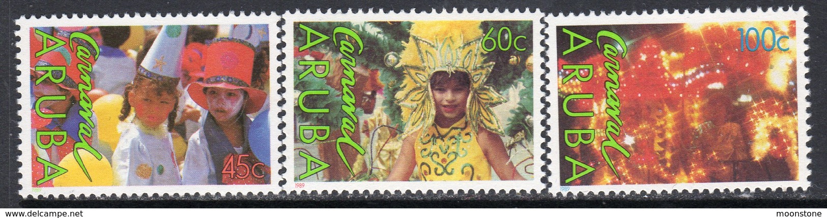 Aruba 1989 Carnival Set Of 3, MNH, SG 58/60 (A) - Curaçao, Nederlandse Antillen, Aruba