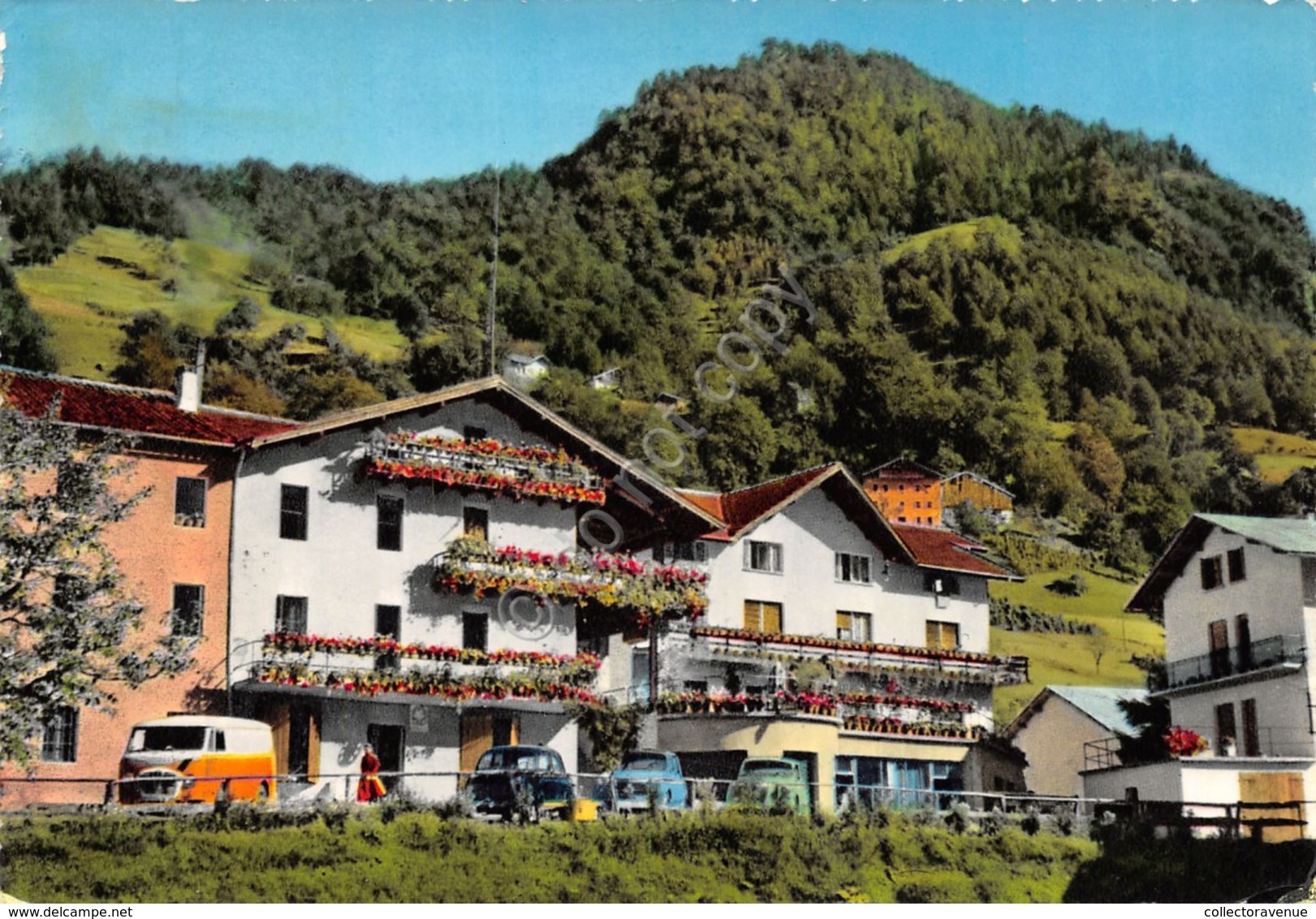 Cartolina Belluno Hotel California 1960 Auto D'epoca - Belluno