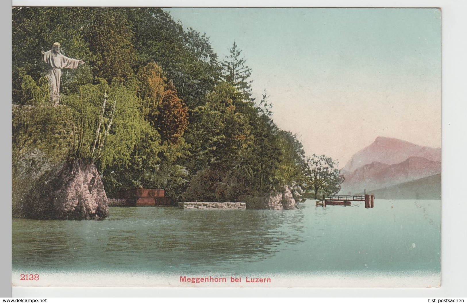 (67070) AK Meggenhorn, Vierwaldstättersee, Christusstatue 1907 - Meggen
