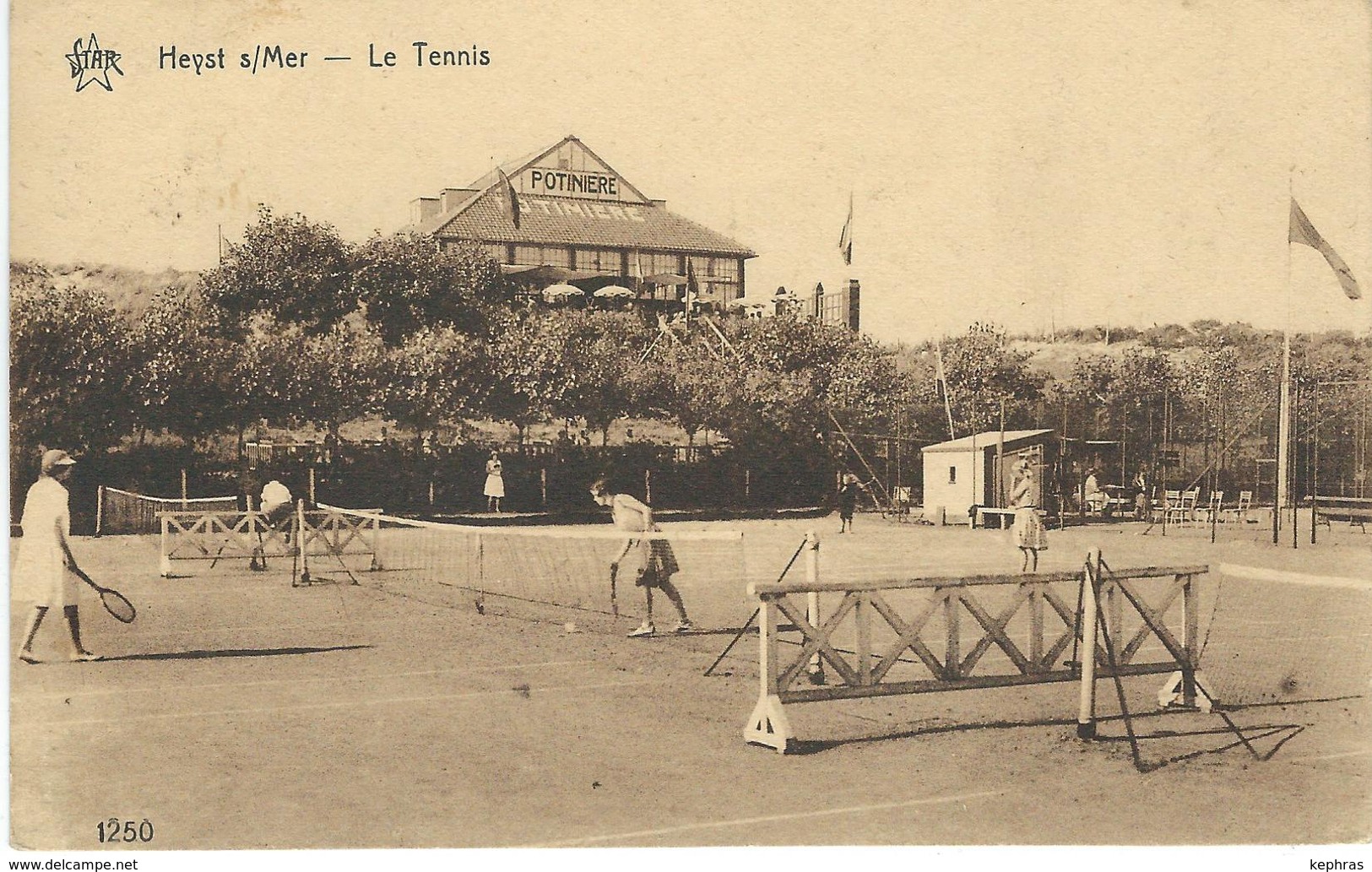 HEYST S/MER : Le Tennis - RARE VARIANTE - Cachet De La Poste 1930 - Heist