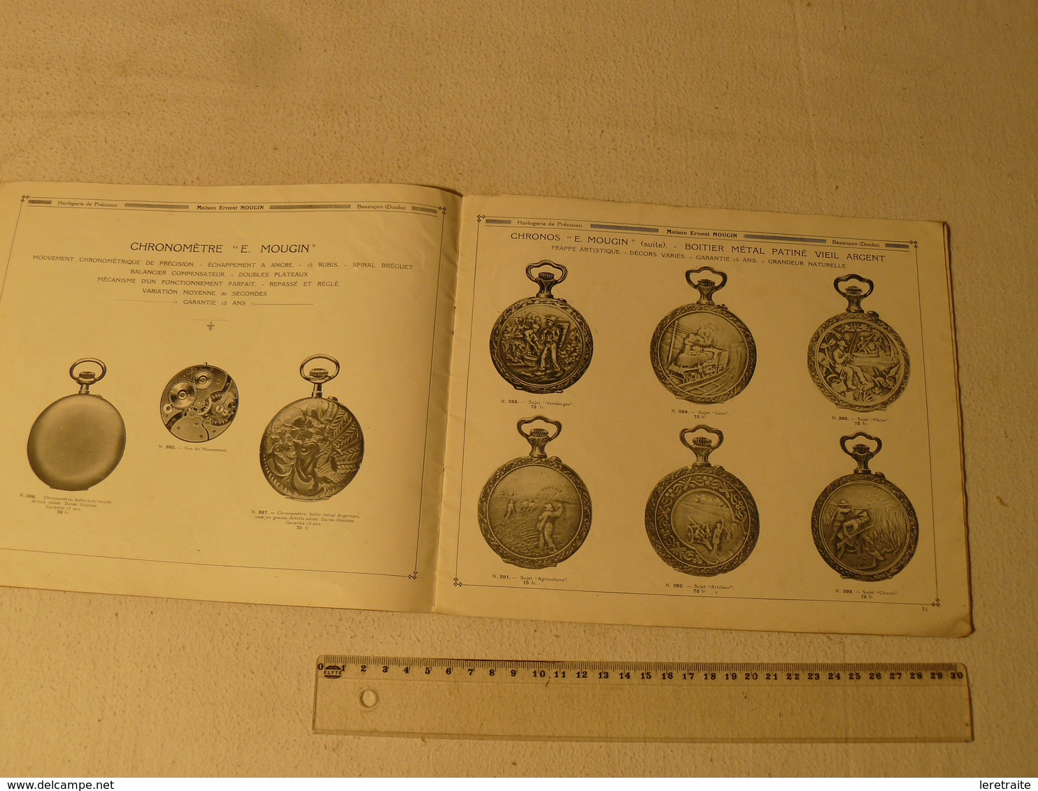 Catalogue Comptoir D'Horlogerie, Bijouterie Orfèvrerie. E. Mougin & O. Berthoud. Henri Girard. Besançon. Vers 1920. De 3 - Watches: Jewels