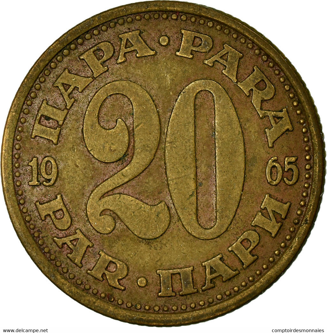 Monnaie, Yougoslavie, 20 Para, 1965, TB+, Laiton, KM:45 - Joegoslavië