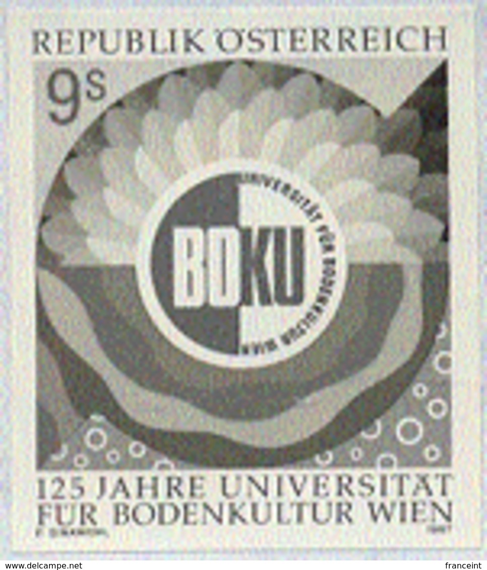 AUSTRIA (1997) Vienna Agricultural University. Black Print. Scott No 1735, Yvert No 2060. - Proeven & Herdruk