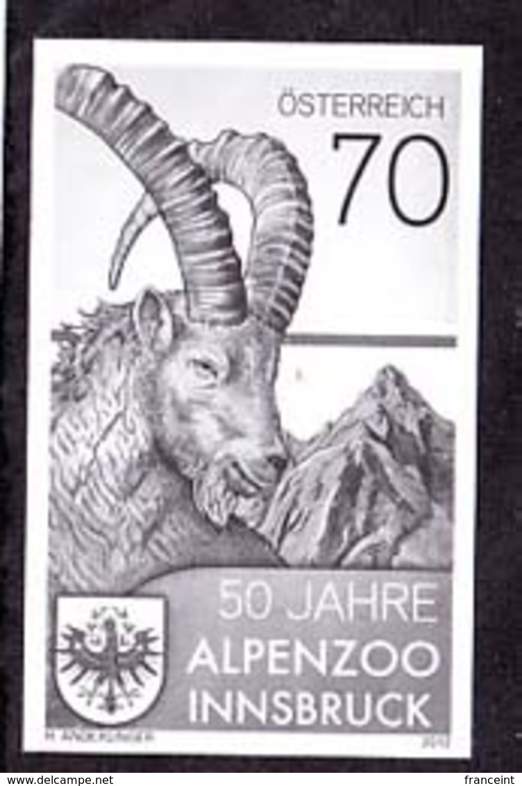 AUSTRIA (2012) Steinbock. Black Print. Alpine Zoo In Innsbruck. - Proeven & Herdruk