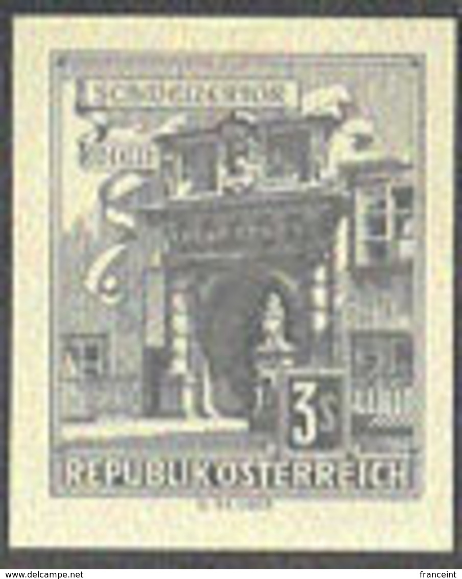 AUSTRIA (1962) Swiss Gate, Vienna. Black Print On Thick Paper. Scott No 699, Yvert No 958A. - Proofs & Reprints