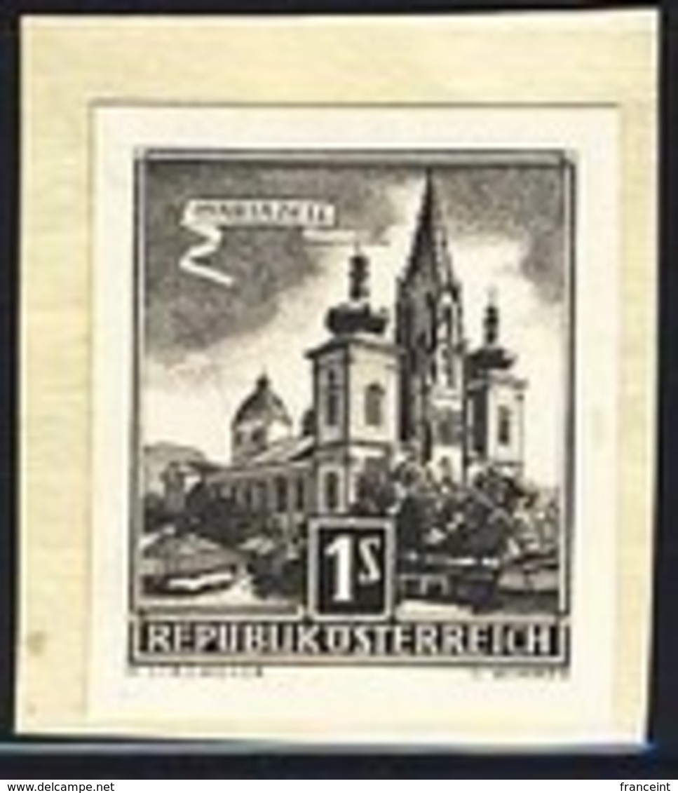 AUSTRIA (1957) Mariazell. Black Print. Scott No 620, Yvert No 870a. - Proeven & Herdruk