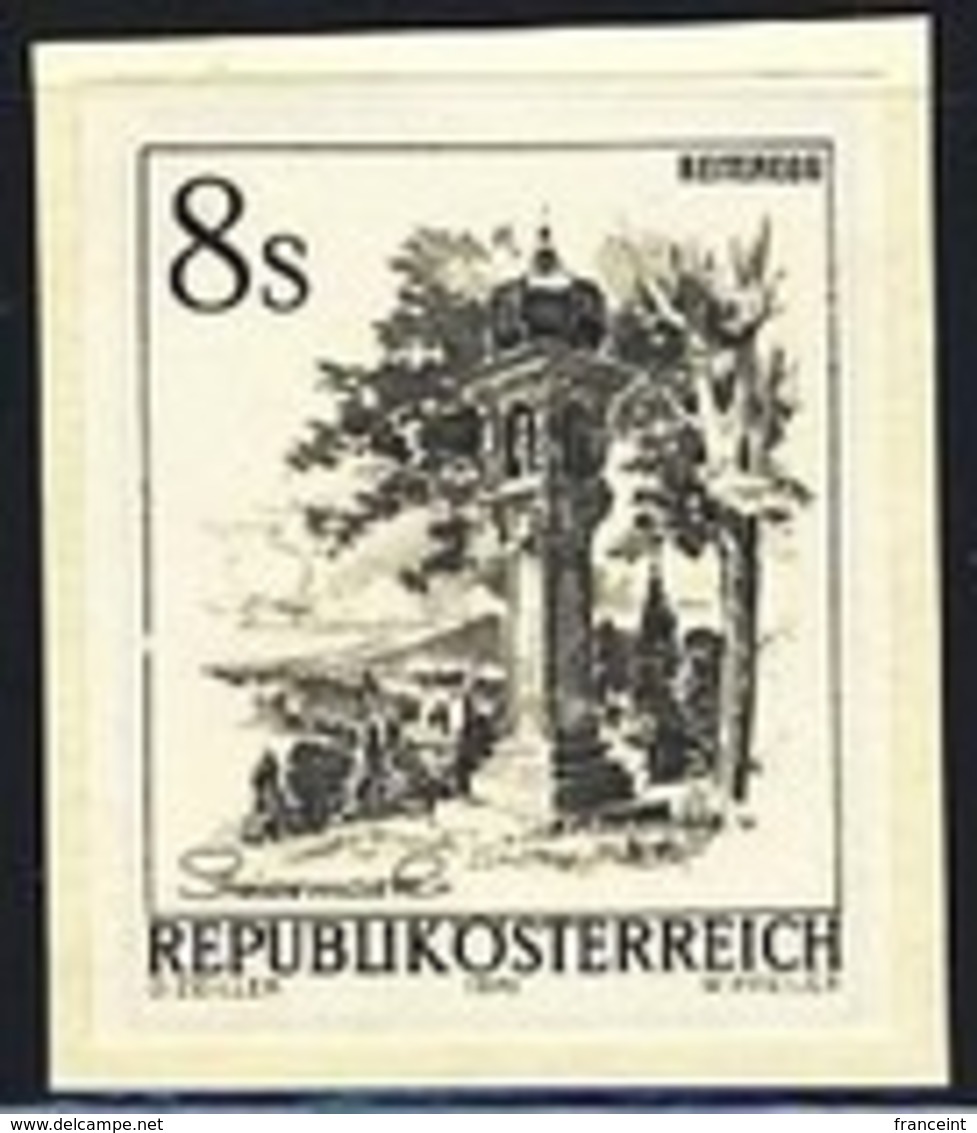 AUSTRIA (1976) Votive Column, Reiteregg, Carinthia. Black Print. Scott No 971, Yvert No 1335. - Proofs & Reprints