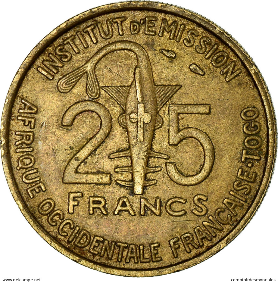 Monnaie, French West Africa, 25 Francs, 1957, TTB, Aluminum-Bronze, KM:9 - Togo