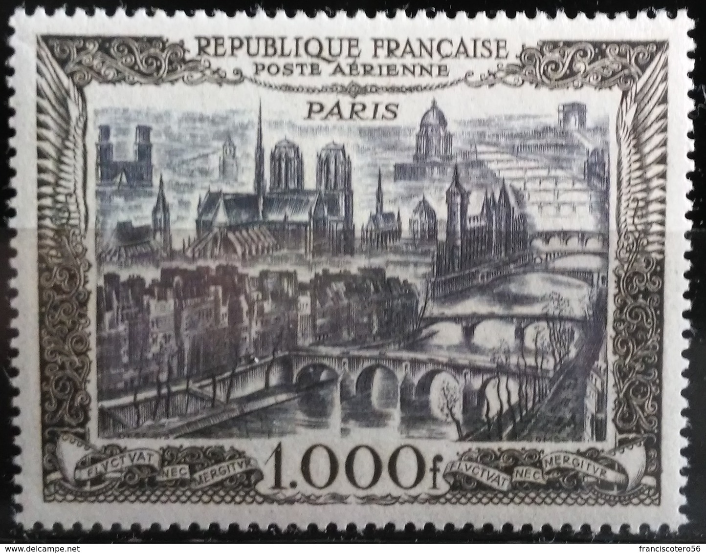 Francia: Año. 1950 - Aéreo, 1/Val. Lujo ( Vista De Paris ) - 1927-1959 Neufs