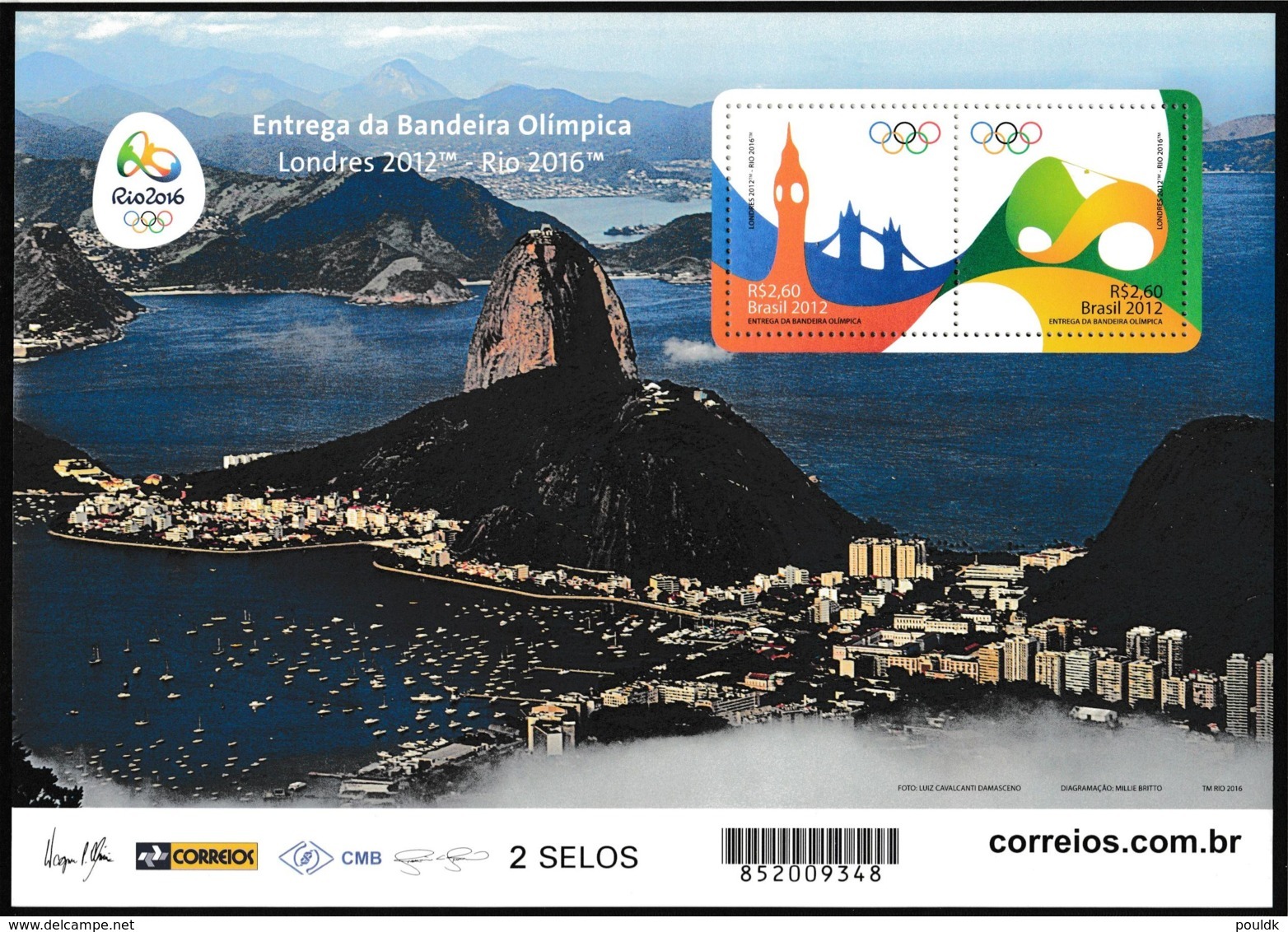 Brazil 2016 Rio De Janeiro Olympic Games Souvenir Sheet - From 2012 MNH/** (H59E-5) - Estate 2016: Rio De Janeiro