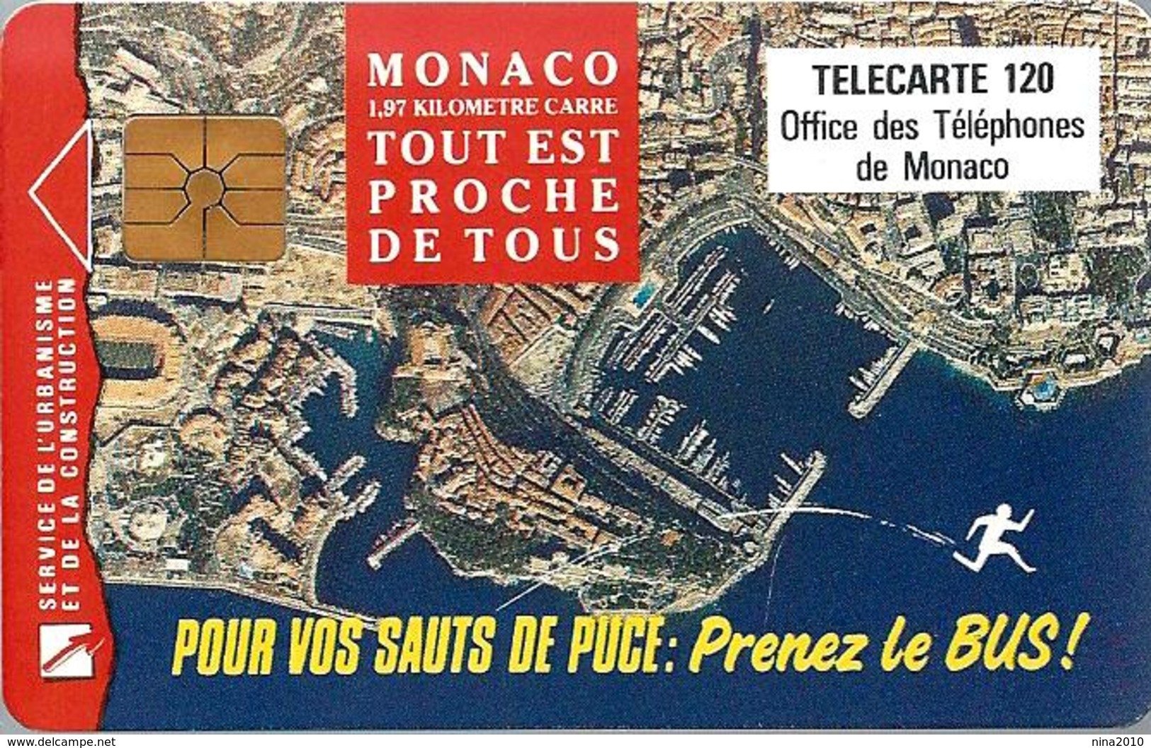 Télécarte Monaco - Prenez Le Bus /  120 U - 100 000  Ex. - 10/92 - Monaco