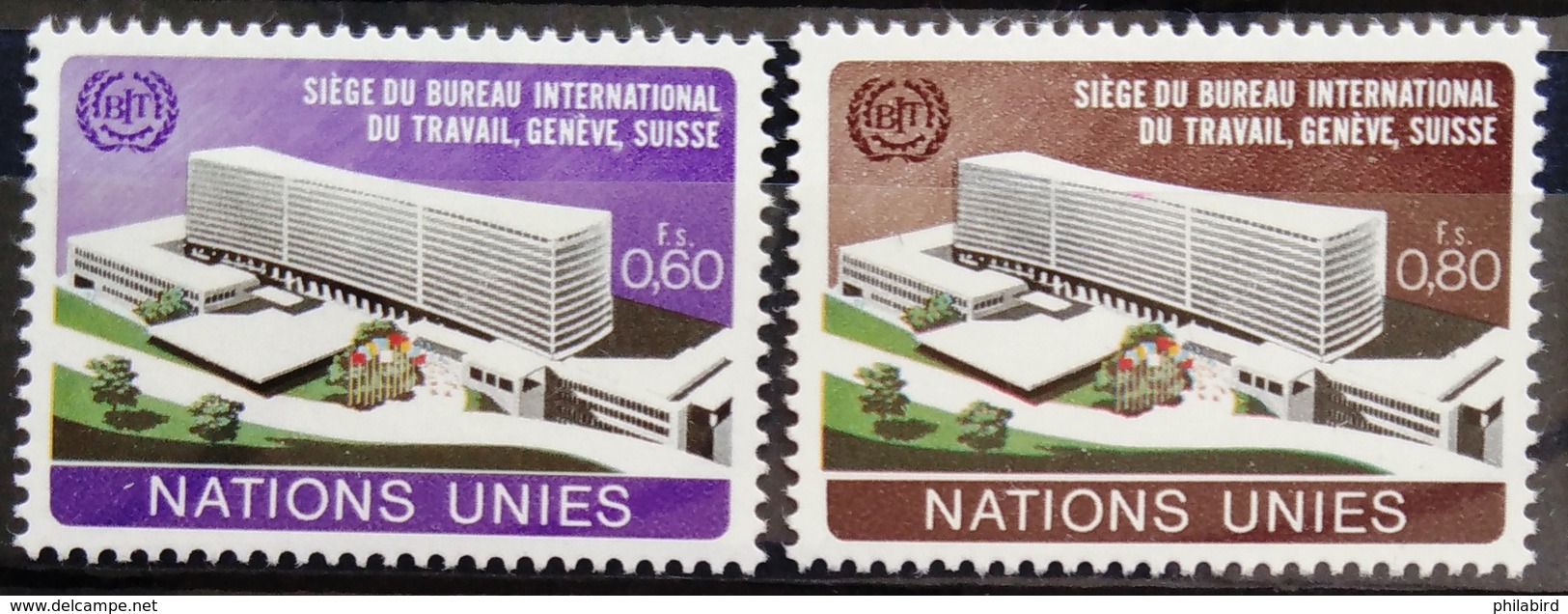 NATIONS-UNIS  GENEVE                  N° 37/38                      NEUF** - Unused Stamps