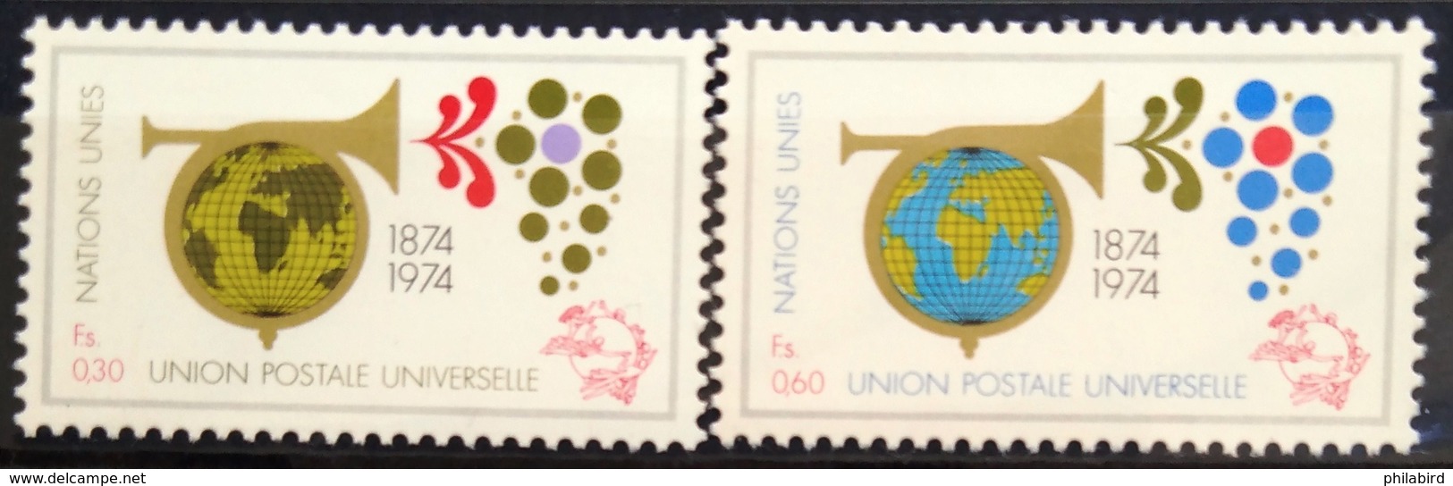 NATIONS-UNIS  GENEVE                  N° 39/40                      NEUF** - Unused Stamps