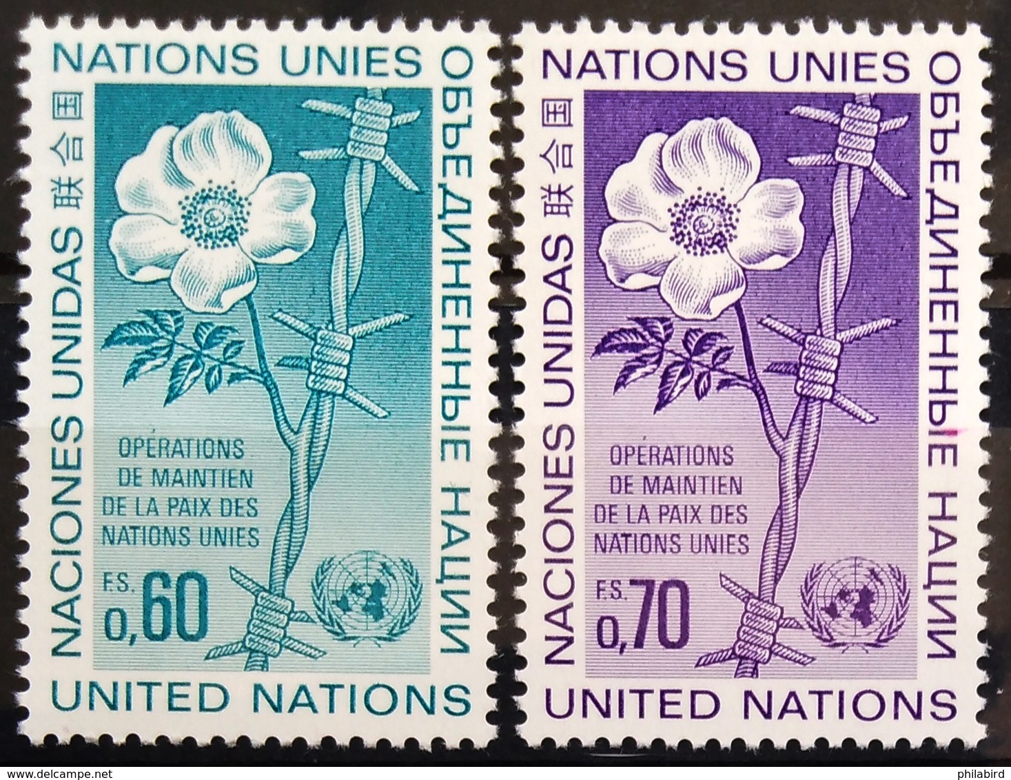 NATIONS-UNIS  GENEVE                  N° 54/55                      NEUF** - Unused Stamps