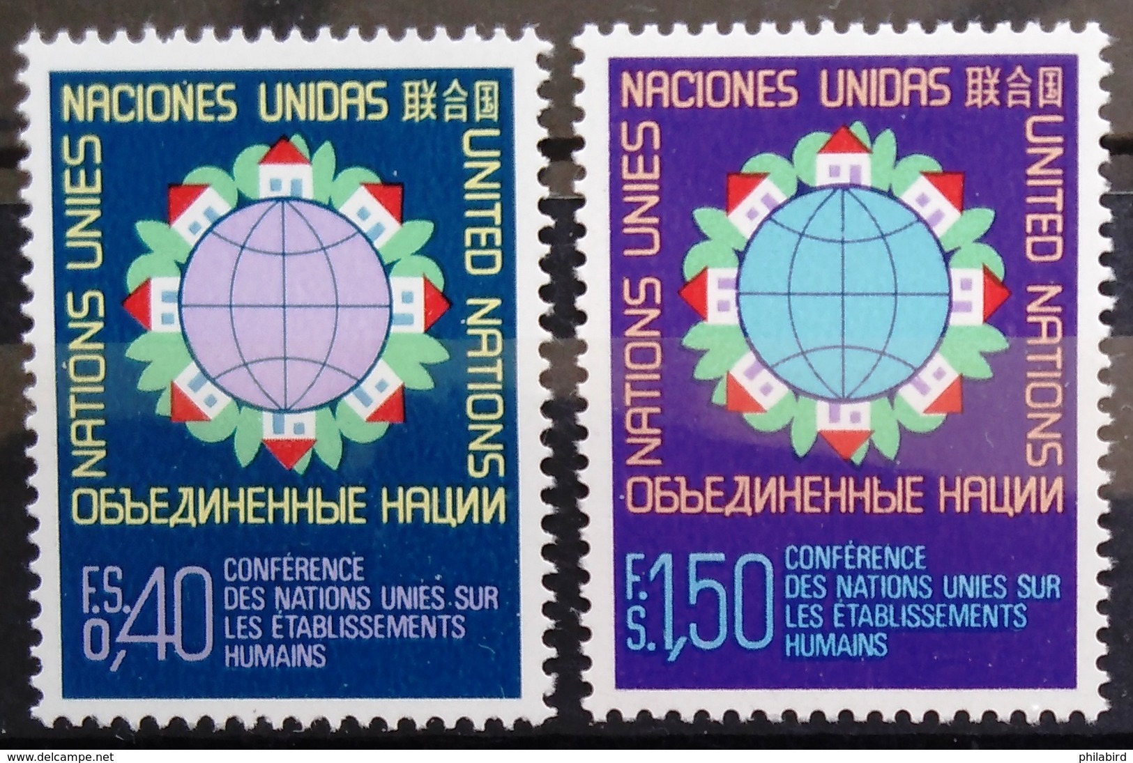 NATIONS-UNIS  GENEVE                  N° 58/59                      NEUF** - Unused Stamps