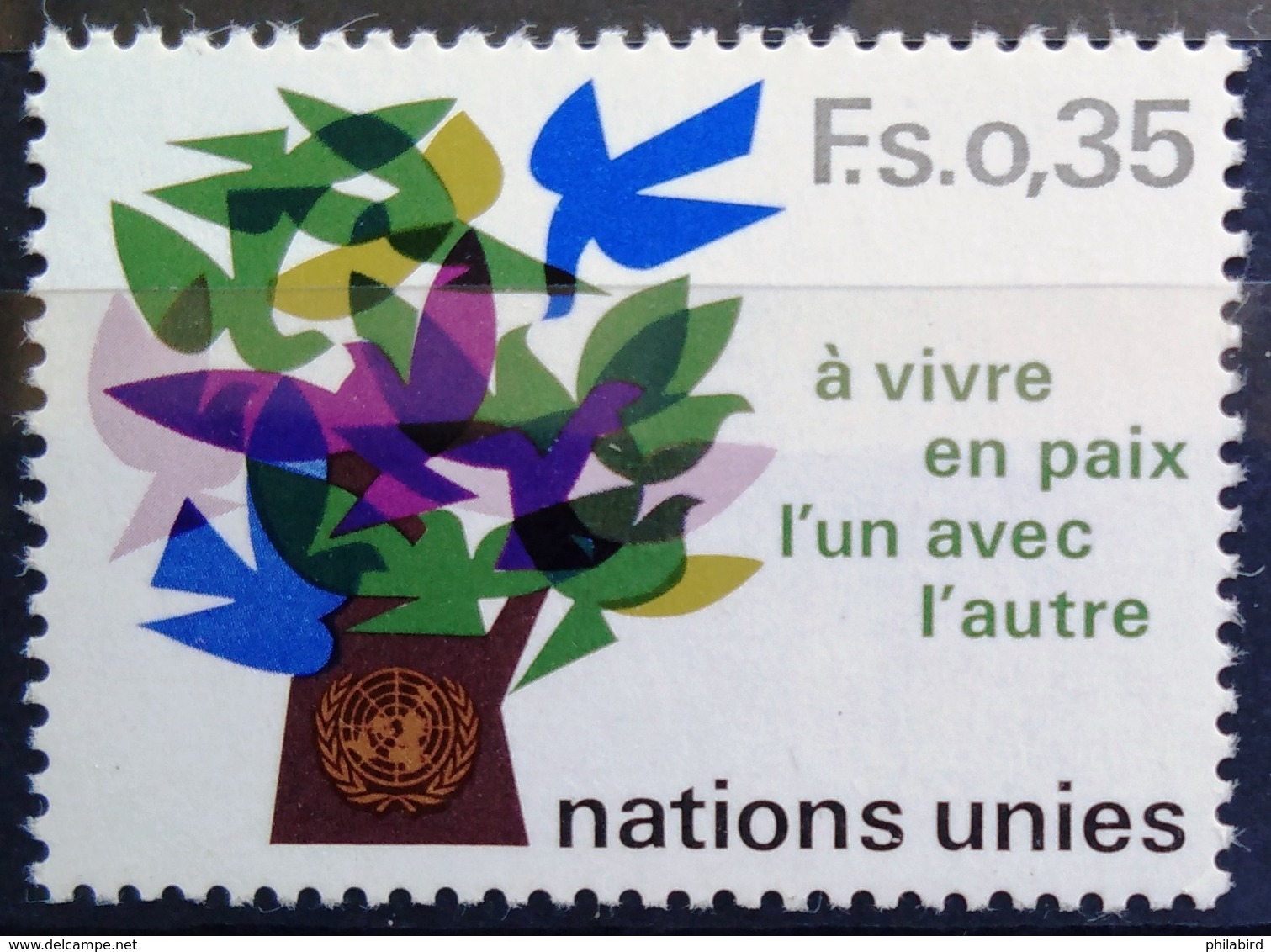 NATIONS-UNIS  GENEVE                  N° 72                      NEUF** - Unused Stamps