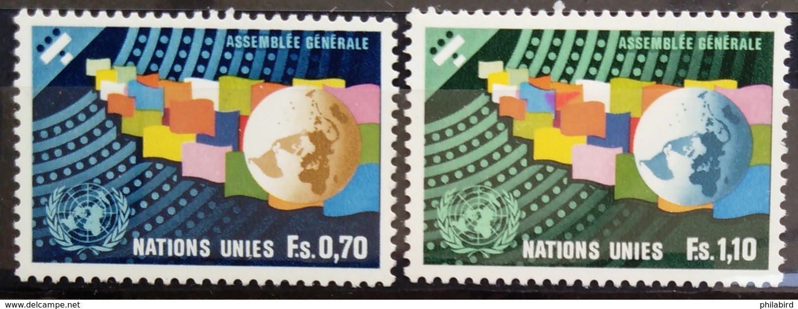 NATIONS-UNIS  GENEVE                  N° 78/79                      NEUF** - Unused Stamps