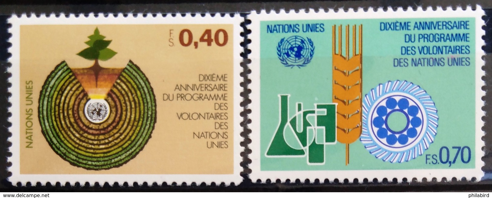 NATIONS-UNIS  GENEVE                  N° 101/102                      NEUF** - Neufs