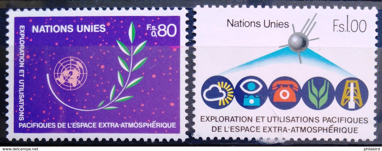 NATIONS-UNIS  GENEVE                  N° 107/108                      NEUF** - Unused Stamps