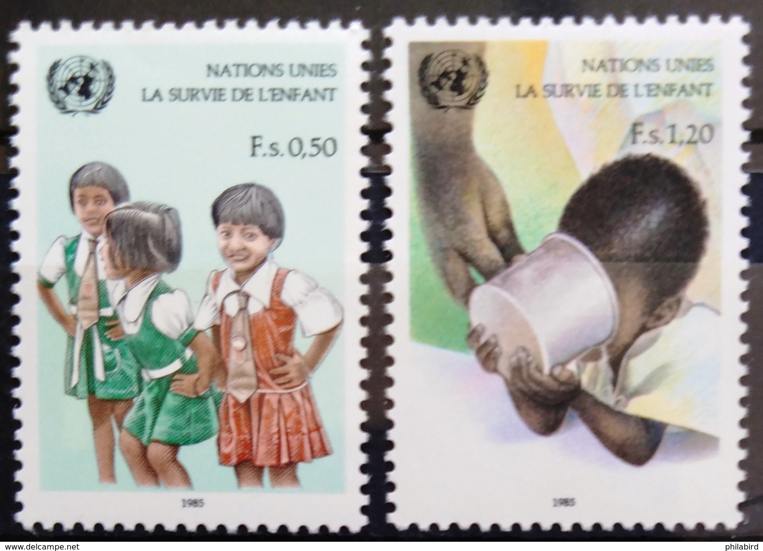 NATIONS-UNIS  GENEVE                  N° 135/136                      NEUF** - Unused Stamps