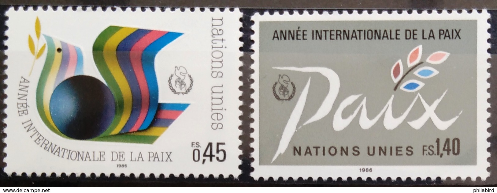 NATIONS-UNIS  GENEVE                  N° 145/146                      NEUF** - Neufs