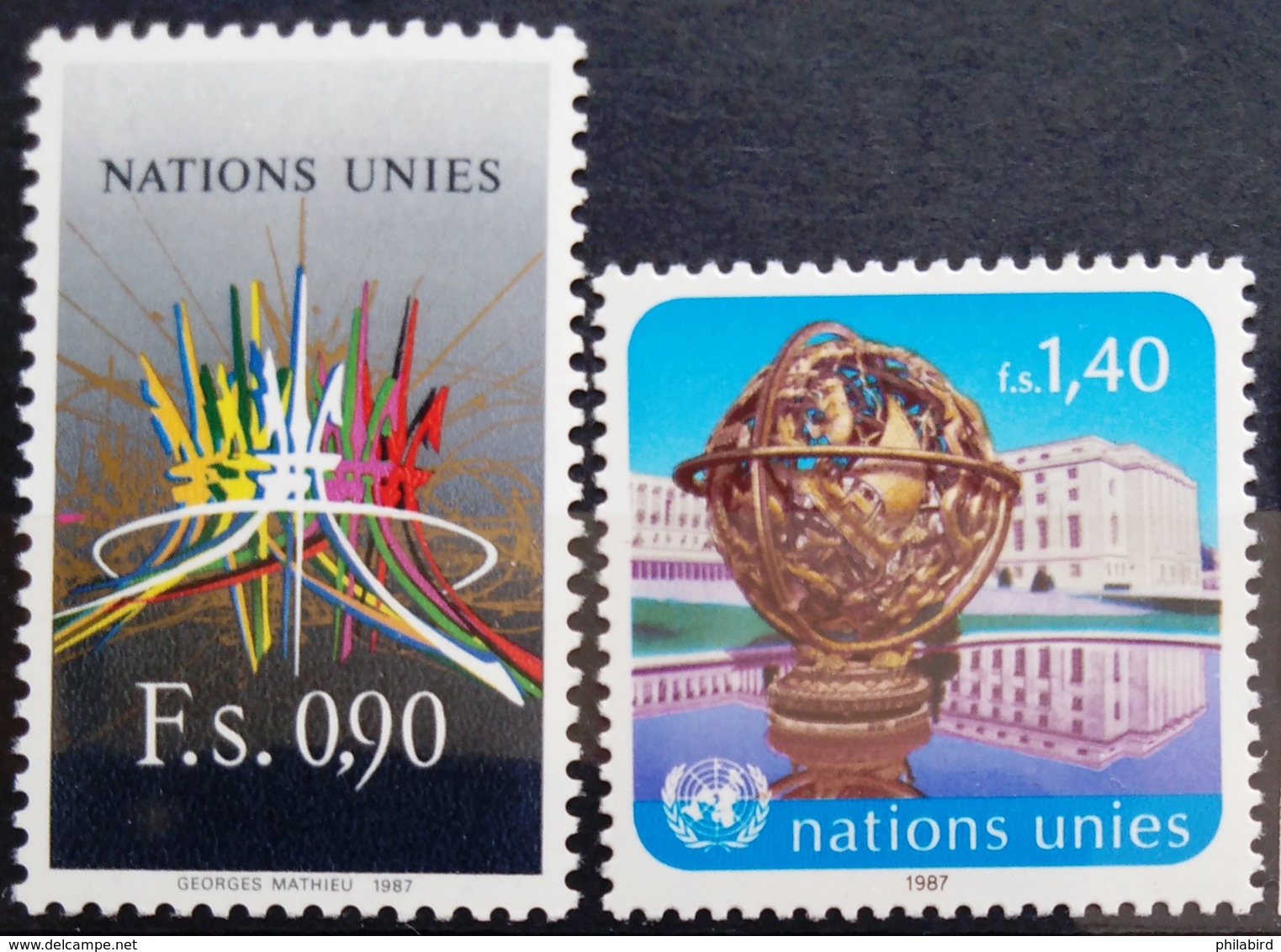 NATIONS-UNIS  GENEVE                  N° 152/153                      NEUF** - Unused Stamps