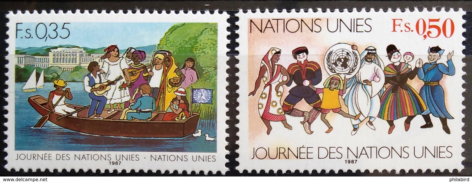 NATIONS-UNIS  GENEVE                  N° 158/159                     NEUF** - Unused Stamps
