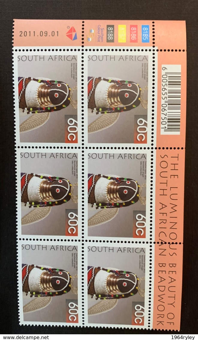 SOUTH AFRICA - MNH** - 2011 - #  1424, 1426, 1427, 1428 -  SET OF SIX - Blocs-feuillets
