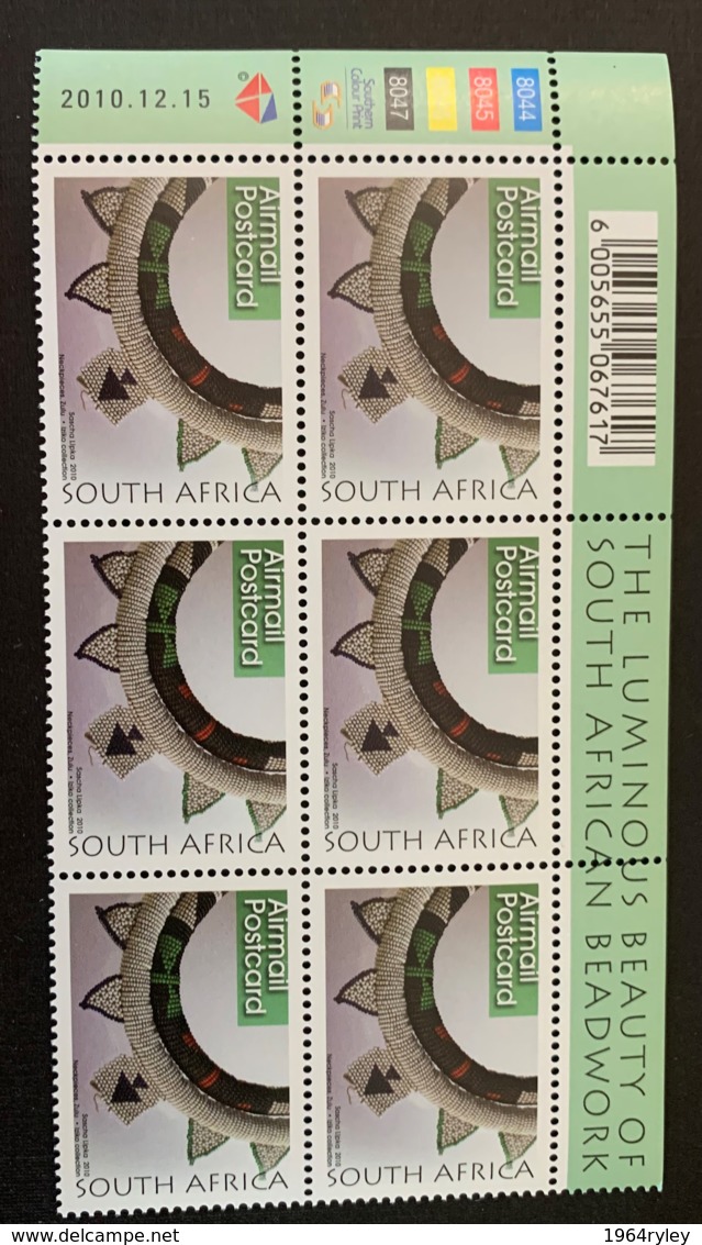 SOUTH AFRICA - MNH** - 2011 - #  1437 -  SET OF SIX - Blocs-feuillets