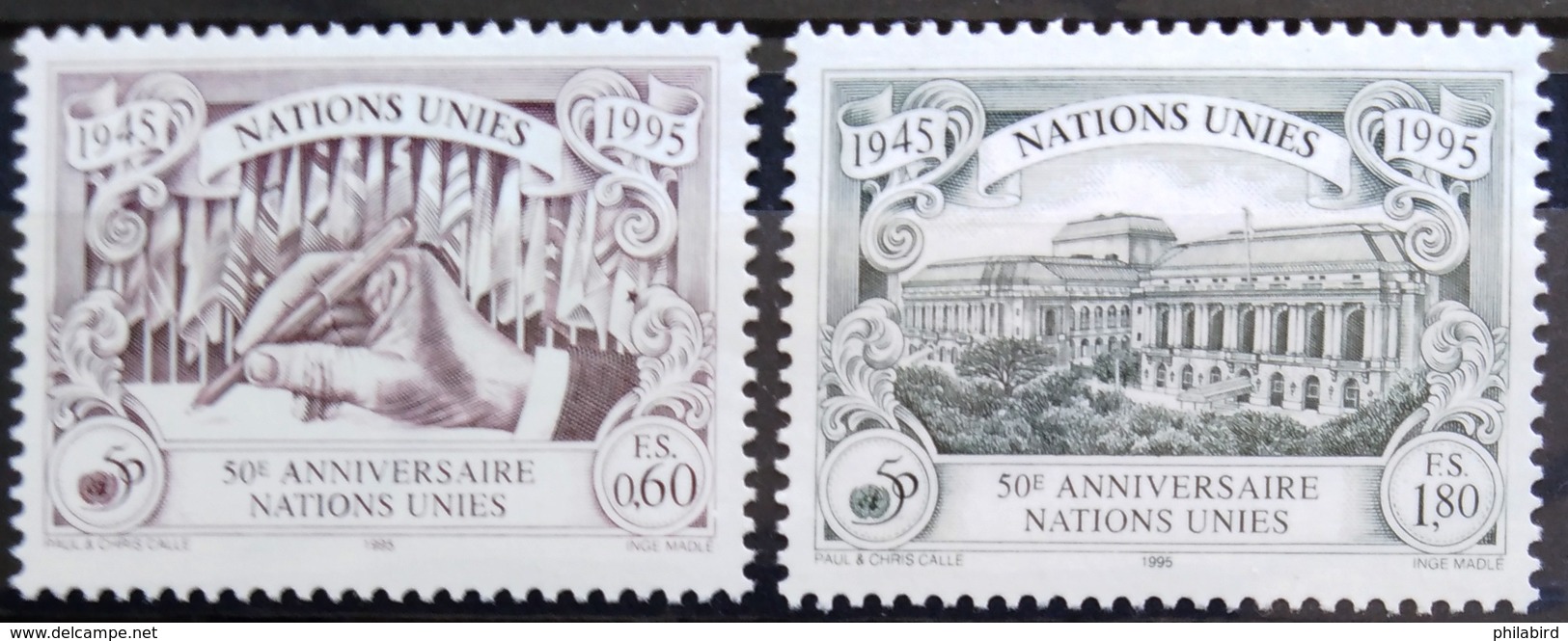 NATIONS-UNIS  GENEVE                  N° 289/290                     NEUF** - Unused Stamps