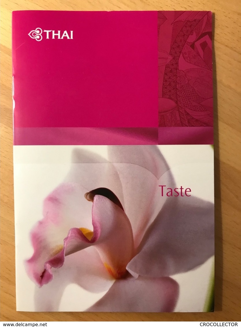 THAI AIRWAYS Taste Menu  Bangkok - Munich - TG924 Y MENU C: MAR/JUN/SEP/DEC - Menu Cards