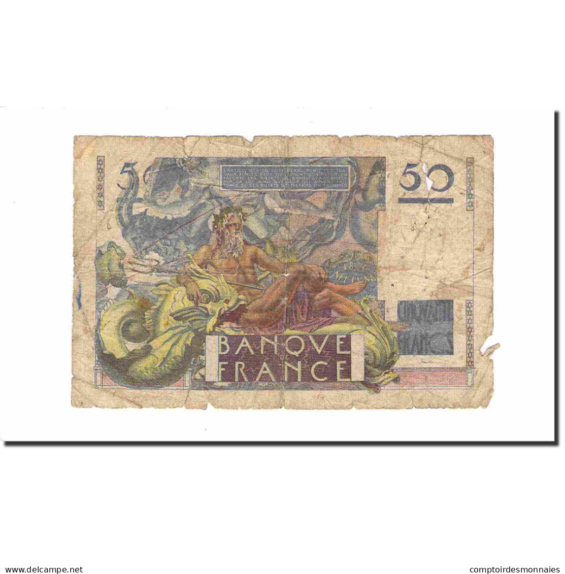 France, 50 Francs, Le Verrier, 1946, 1946-05-16, AB, Fayette:20.5, KM:127a - 50 F 1946-1951 ''Le Verrier''