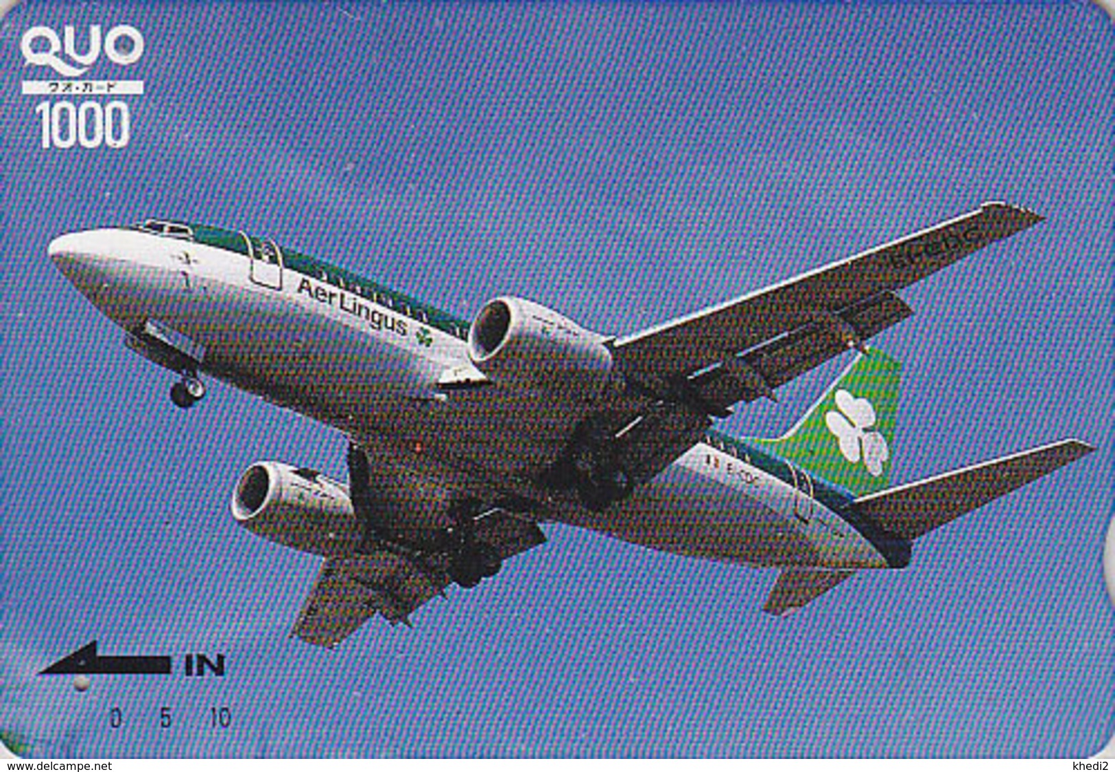 Carte Prépayée JAPON - Aviation AVION - AER LINGUS / IRELAND - Airlines JAPAN Airplane Quo Card - Flugzeug Karte - 2315 - Vliegtuigen