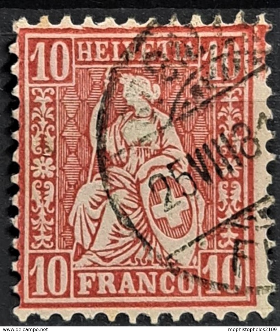 SWITZERLAND 1867-78 - Canceled - Sc#53 - 10r - Used Stamps