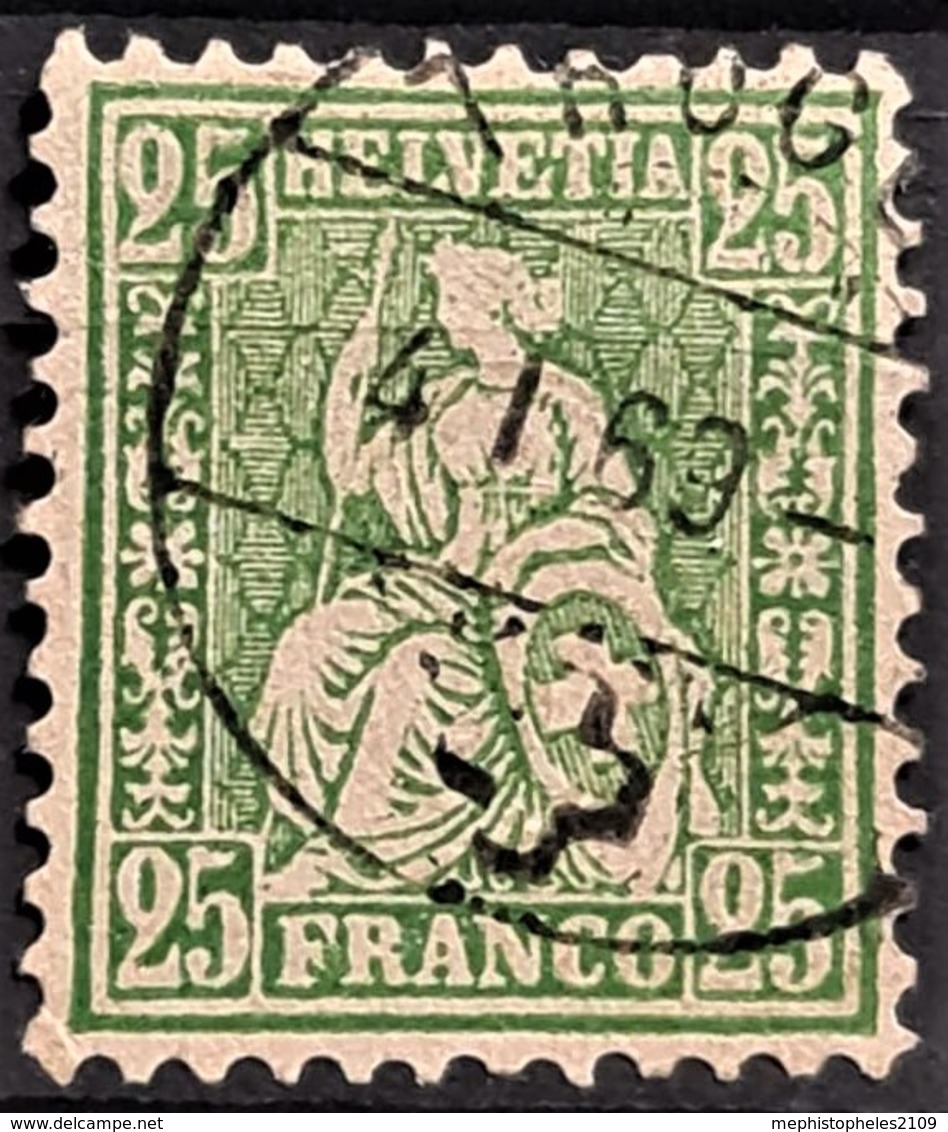 SWITZERLAND 1867-78 - Canceled - Sc# 55a - 25r - Oblitérés