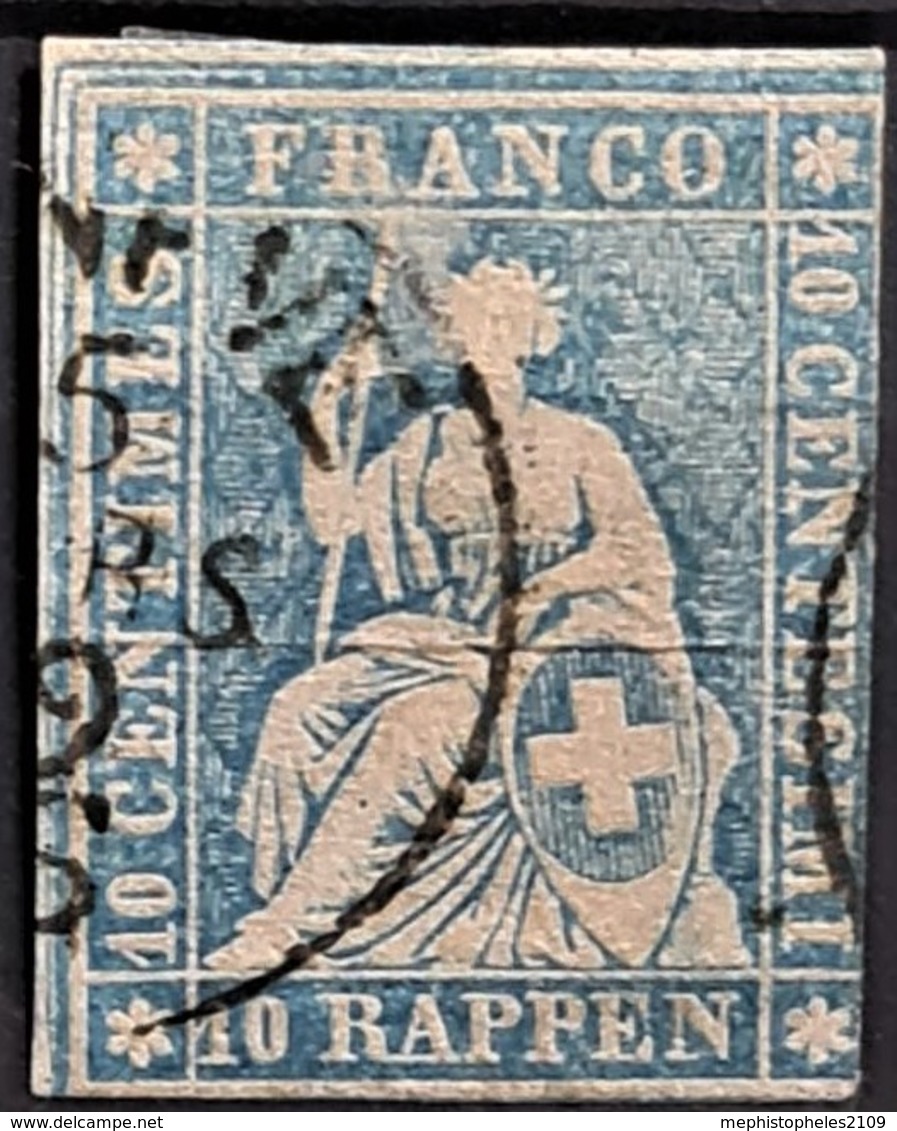 SWITZERLAND 1855-57 - Canceled - Sc# 27 - 10r - Gebraucht