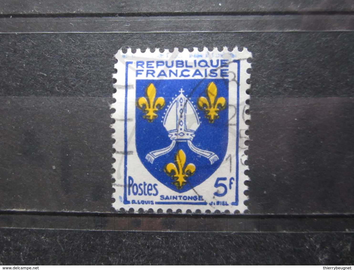 VEND BEAU TIMBRE DE FRANCE N° 1005 , MACULAGE EN HAUT !!! (a) - Used Stamps