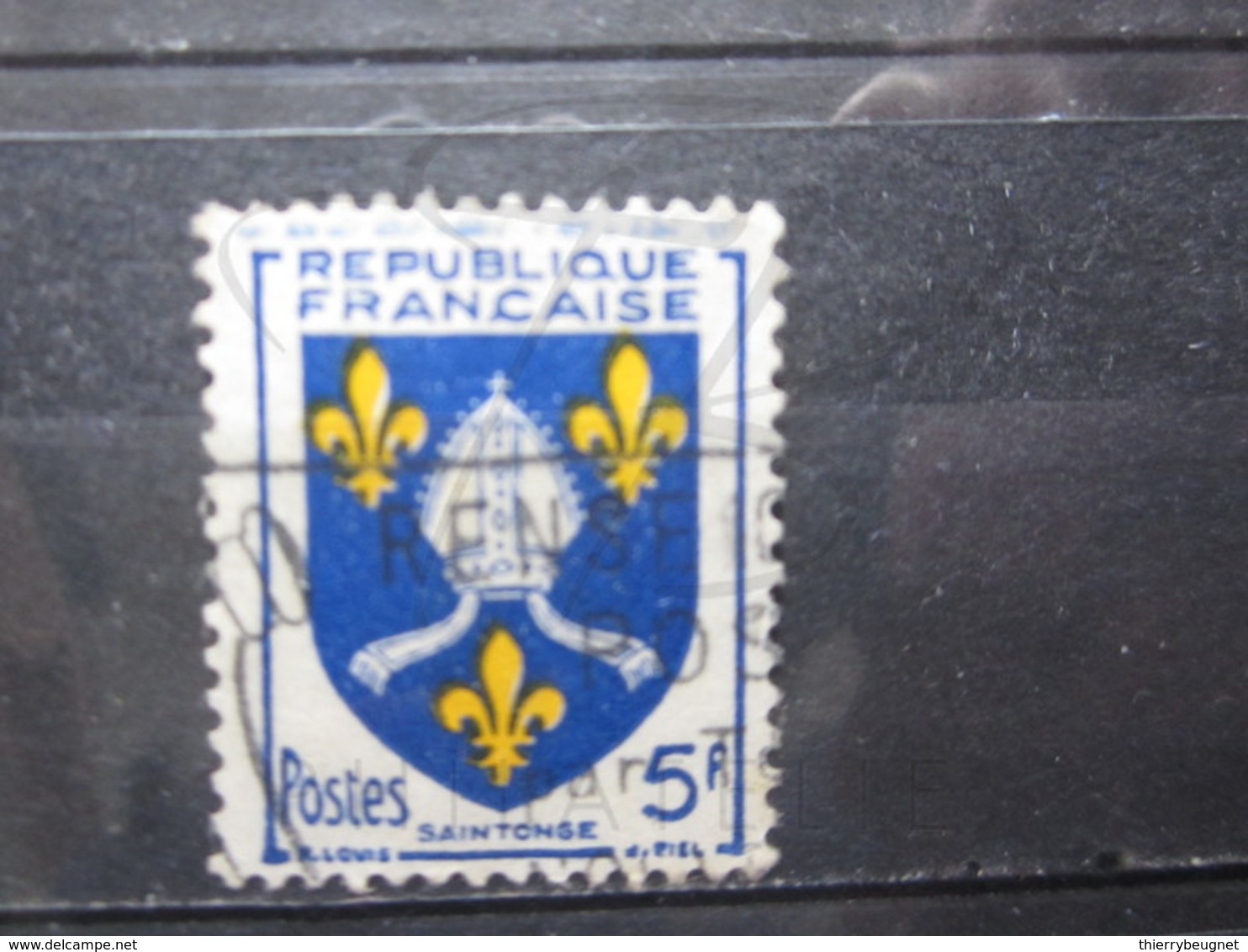 VEND BEAU TIMBRE DE FRANCE N° 1005 , MACULAGE EN HAUT !!! (b) - Oblitérés