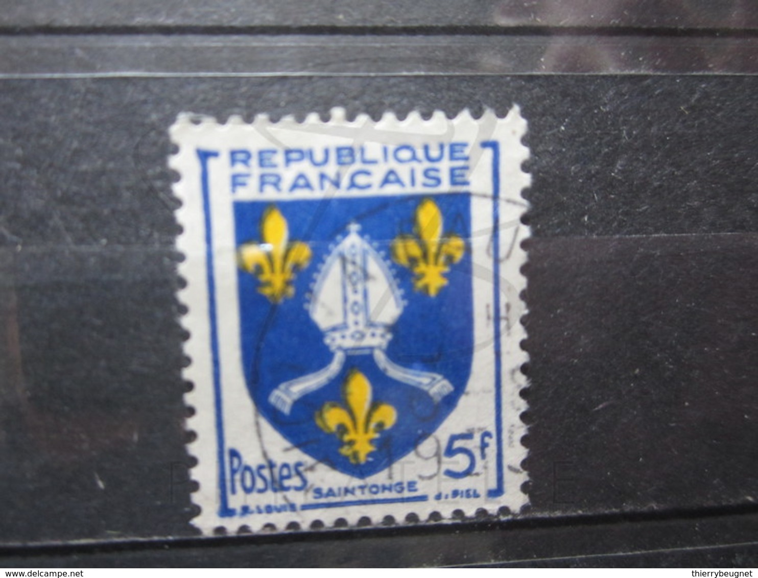 VEND BEAU TIMBRE DE FRANCE N° 1005 , JAUNE DECALE !!! (b) - Used Stamps