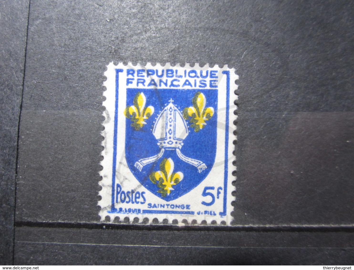 VEND BEAU TIMBRE DE FRANCE N° 1005 , JAUNE DECALE !!! (a) - Used Stamps