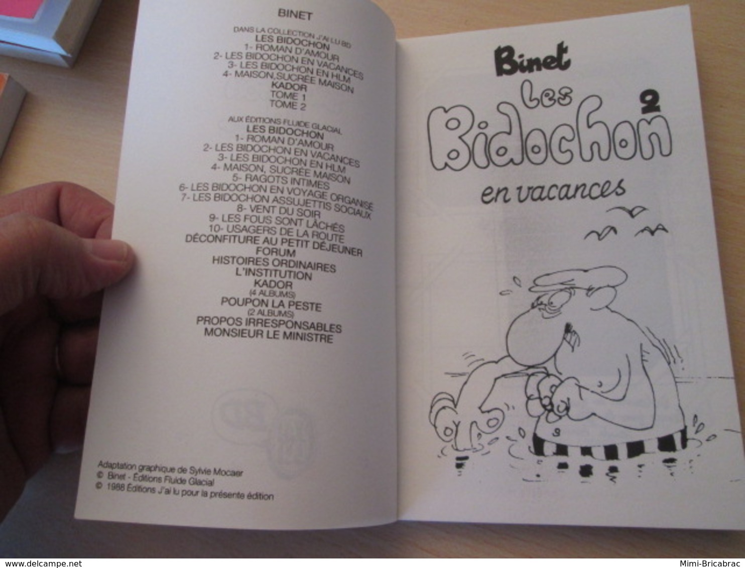 BD0320 / LES BIDOCHONS 2 EN VACANCES Par BINET , J'AI LU BD Edition De Poche 1988 TRES Bon état ! - Kador