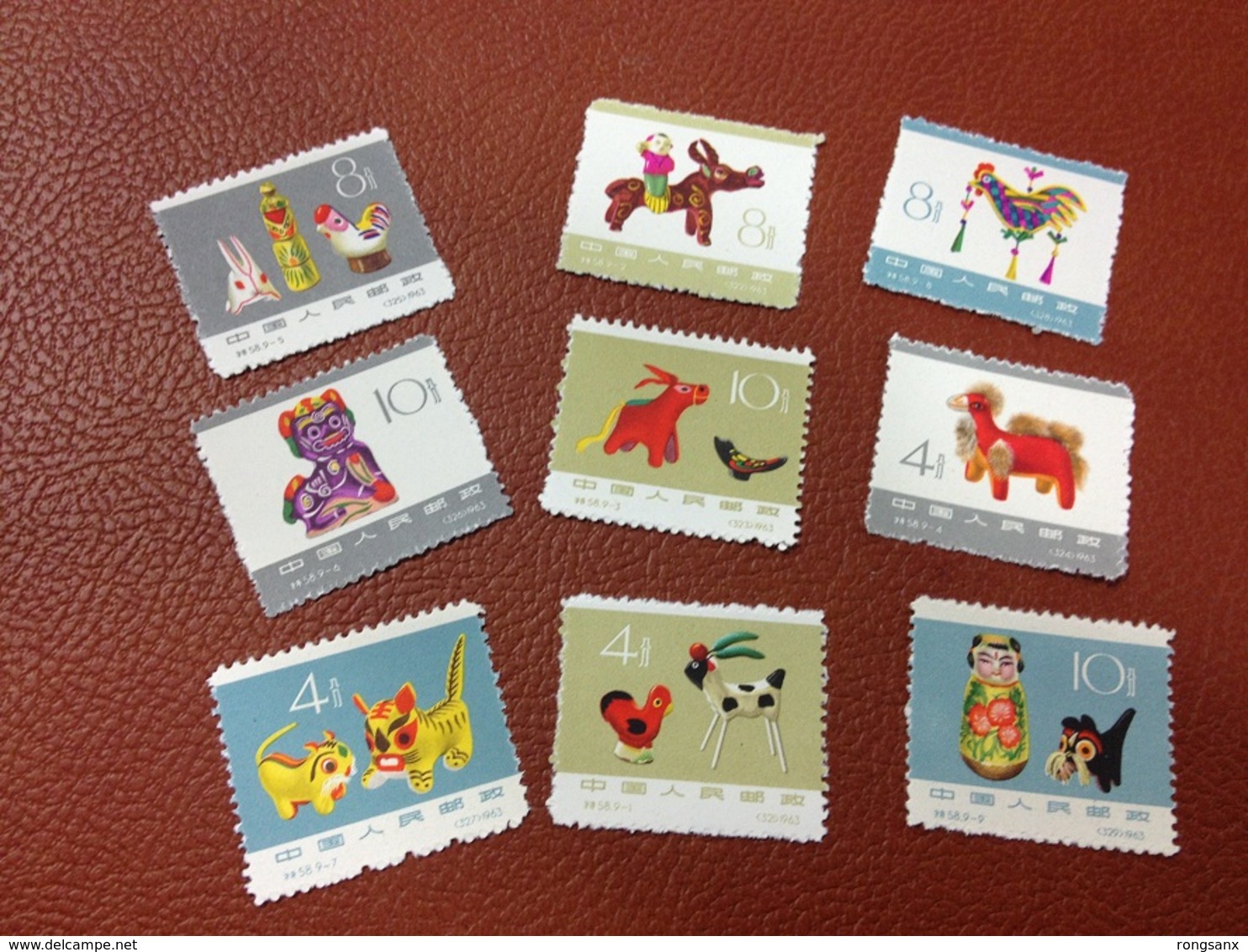 1963 CHINA S58 Folk Toys SET OF 9V - Unused Stamps