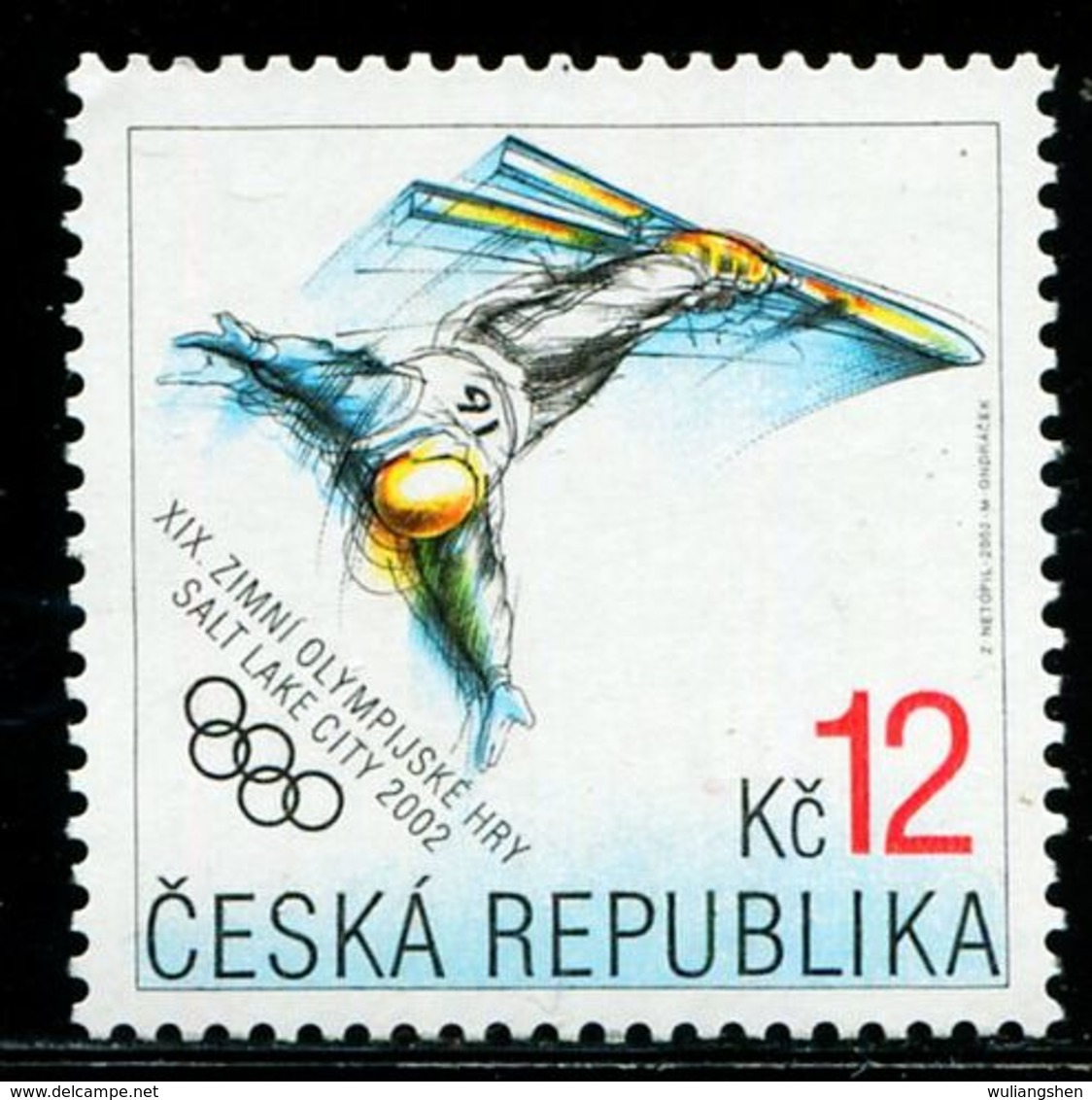 AT4660 Czech 2002 Winter Olympics Ski Jumping 1V MNH - Springconcours