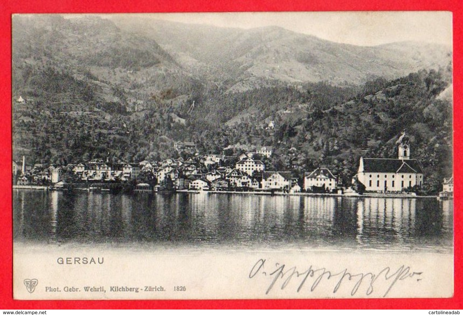 [DC6038] CPA - SVIZZERA - SCHWYZ - GERSAU - PERFETTA - Viaggiata 1901 - Old Postcard - Gersau