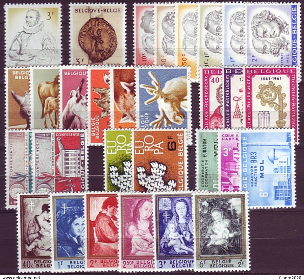 1961 Volledige Jaargang (30 W/V) XX Postfris – Kwaliteitszegels - Jahressätze