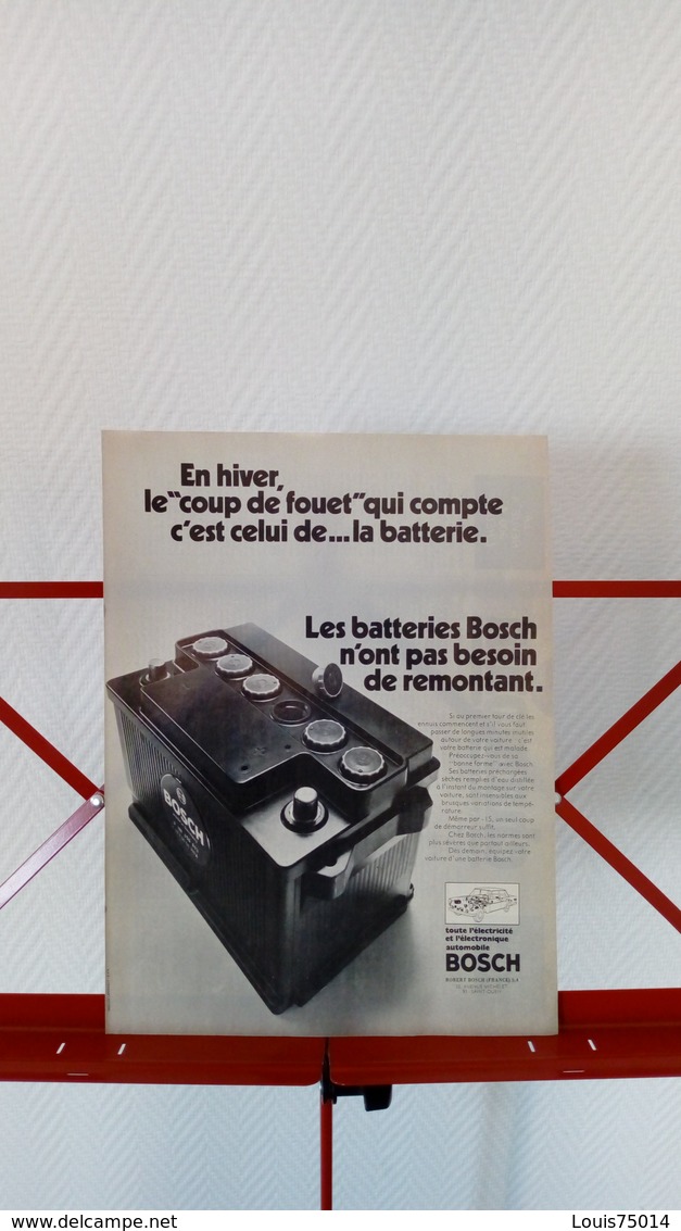 Publicité De Presse Automobile De 1970 Batterie Bosch - Reclame