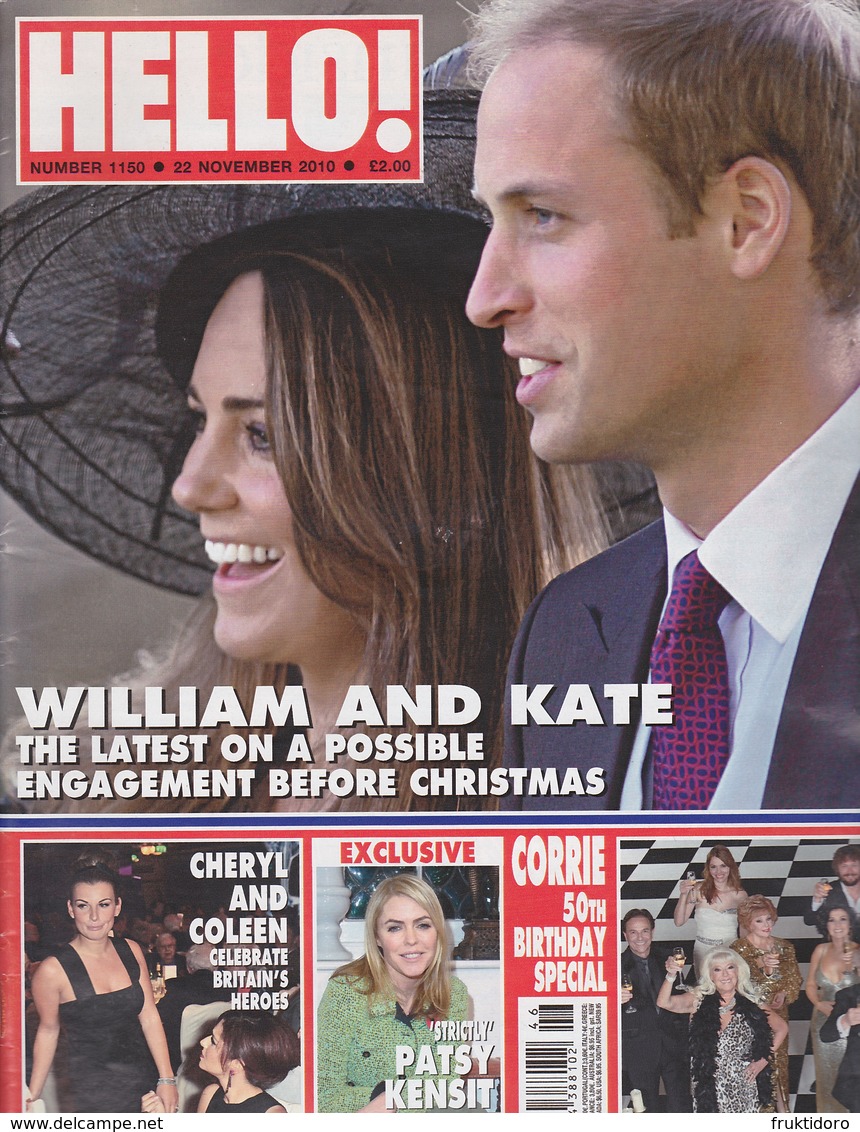 Magazine Hello! Nr 1150 22 November 2010 - About The Engagement Of Prince William And Kate Middleton - Coronation Street - 1950-Maintenant