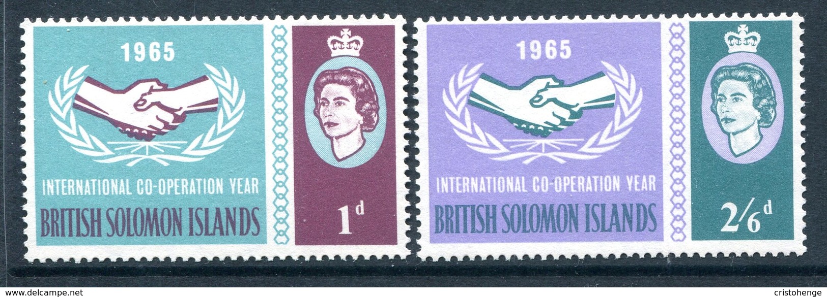British Solomon Islands 1965 International Co-operation Year Set MNH (SG 129-130) - British Solomon Islands (...-1978)