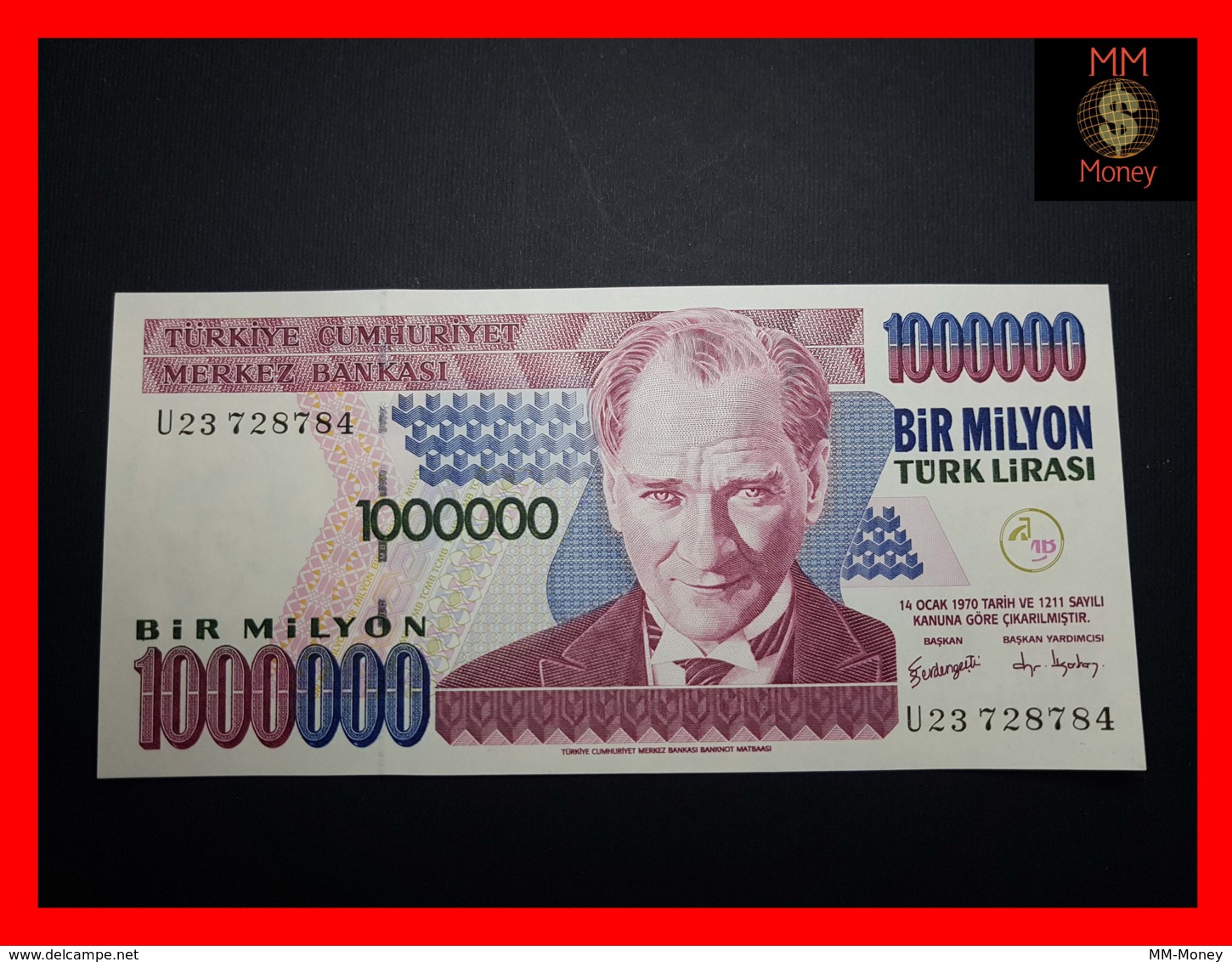 TURKEY 1.000.000  1000000 Turk Lirasi 2002  P. 213  UNC - Turkey