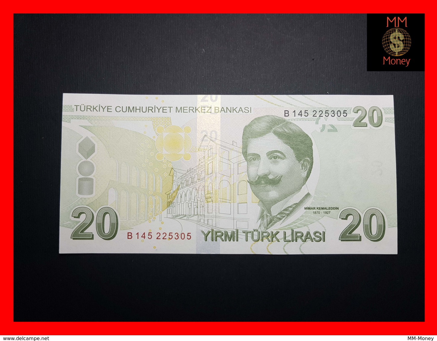 TURKEY 20 Turk Lirasi 2009 P. 224 B    UNC - Turkey